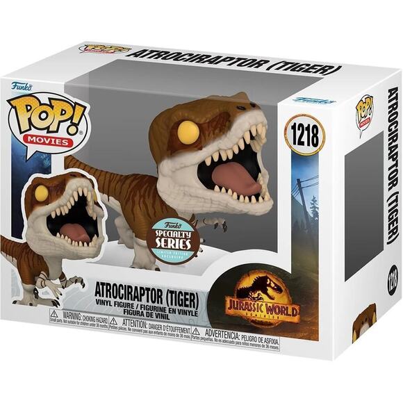 Funko Pop Movies Jurassic World Atrociraptor Tiger 1218 Limited Edition New - Picture 2 of 2